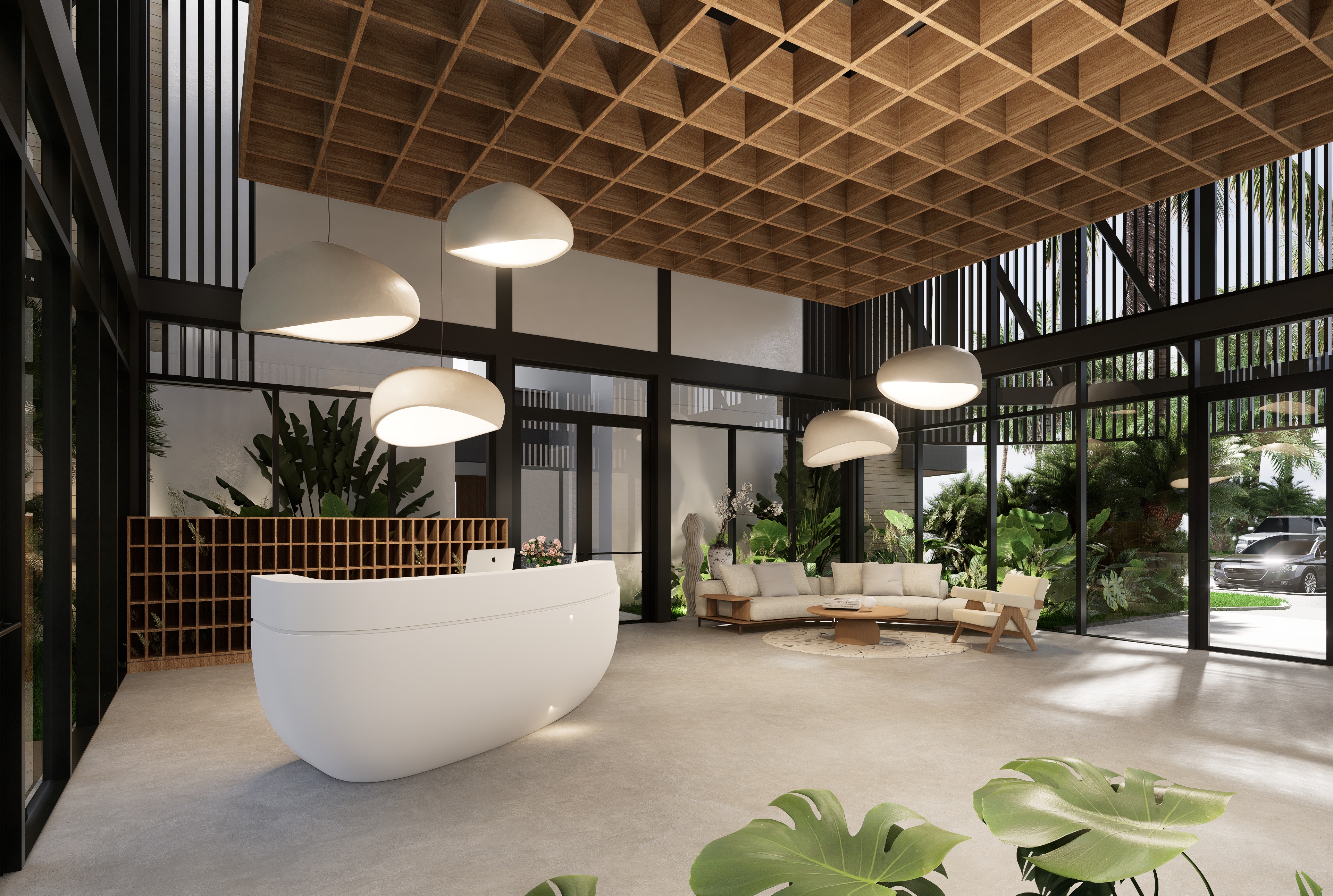 Hotel service and reception for Palm View